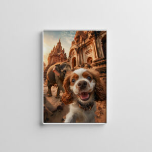 raxxa Glas-Magnet: King Charles Cocker Spaniel Takes Selfies Across the Globe