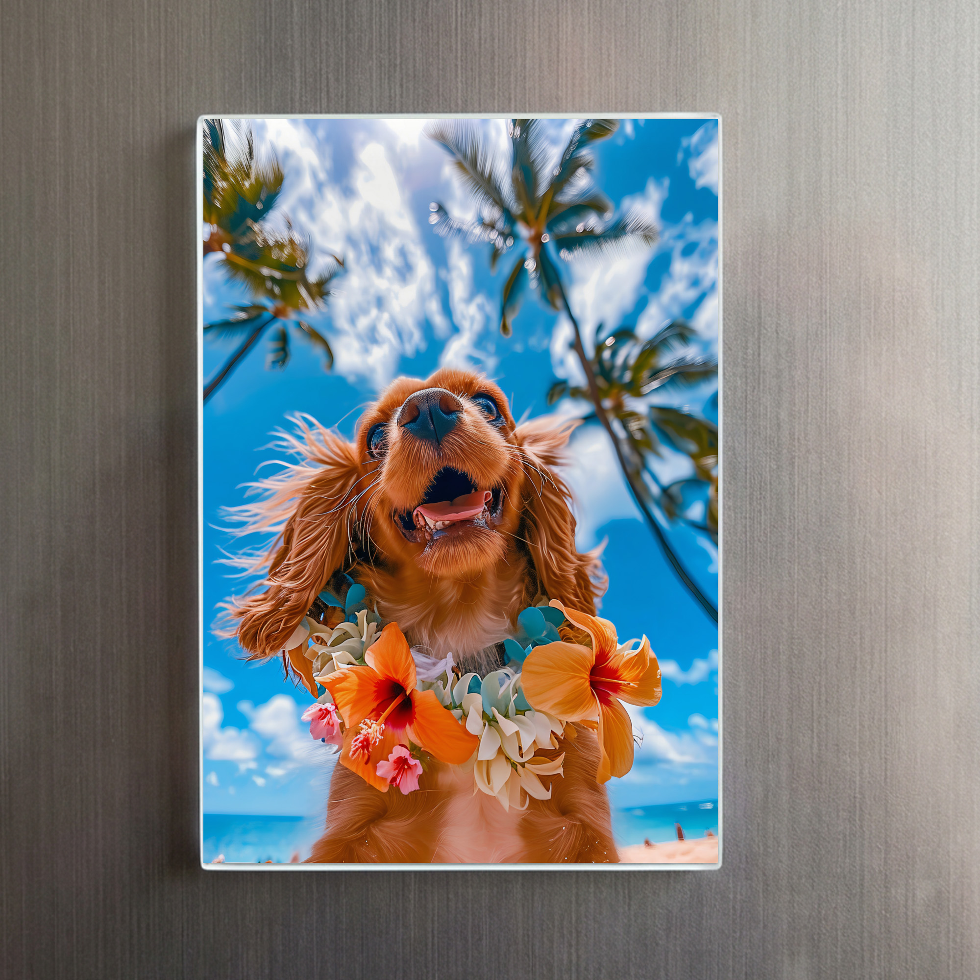 raxxa Glas-Magnet: King Charles Cocker Spaniel Takes Selfies Across the Globe - immagine 2