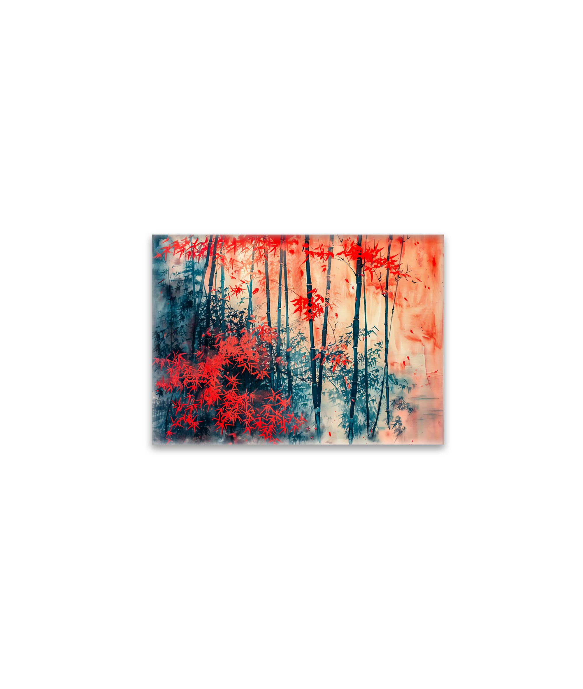 raxxa Glas-Magnet: Chinese Watercolor Tranquil Bamboo Forest