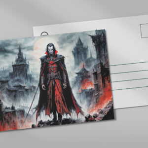 raxxa Postkarte: Vampire Warrior in Ruined City