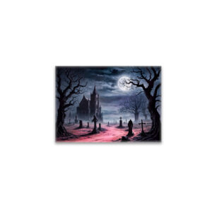 raxxa Glas-Magnet: Gothic Graveyard Under Full Moon