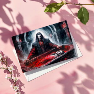raxxa Postkarte: Vampire Rising from Coffin in Gothic Chamber