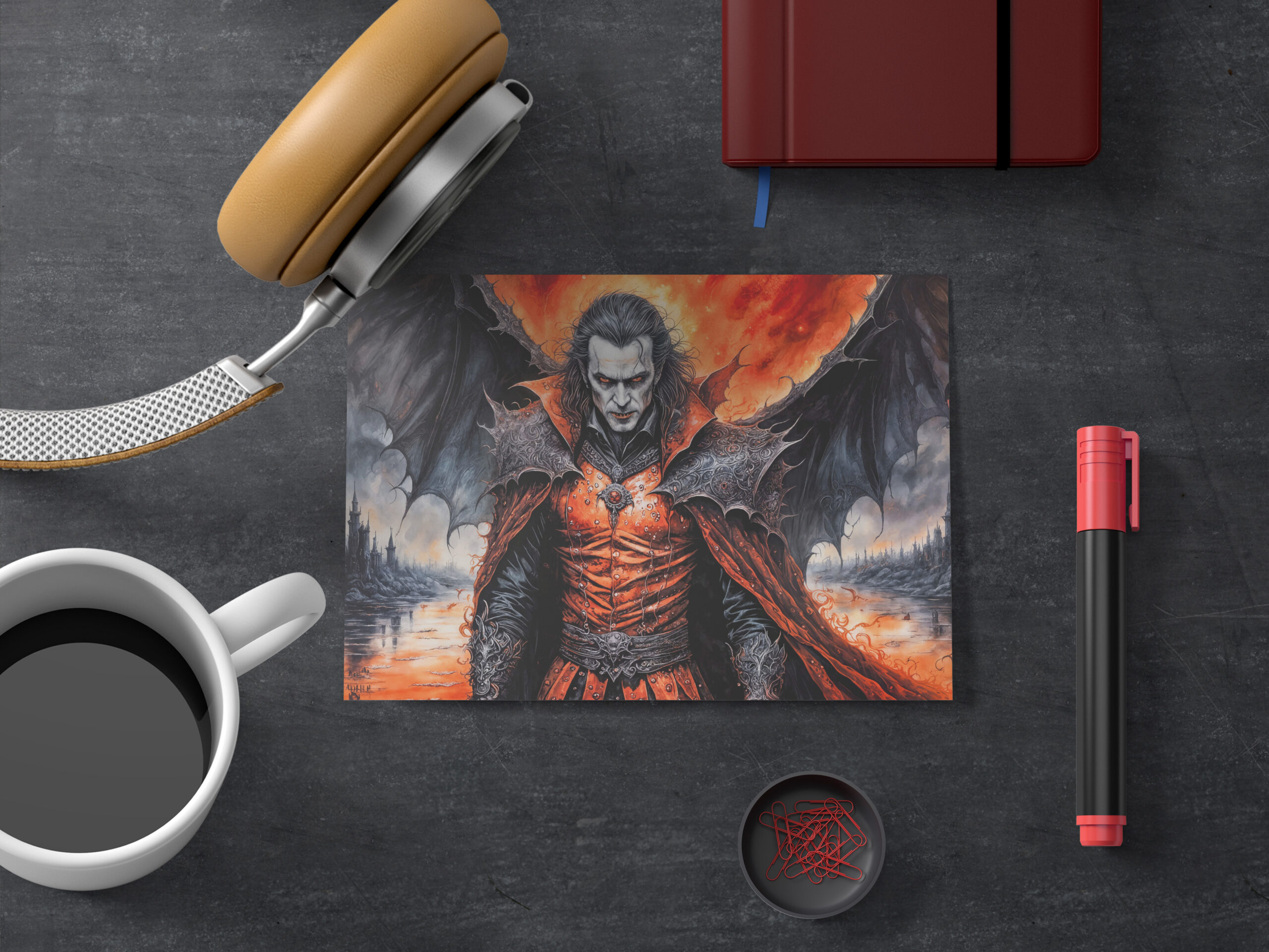 raxxa Postkarte: Vampire in Red Moonlight