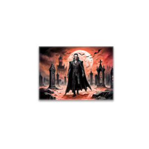 raxxa Glas-Magnet: Vampire in Moonlit Graveyard