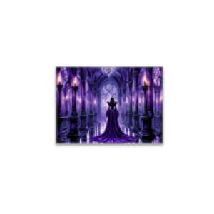 raxxa Glas-Magnet: Mystical Vampire Queen in Gothic Castle Hall