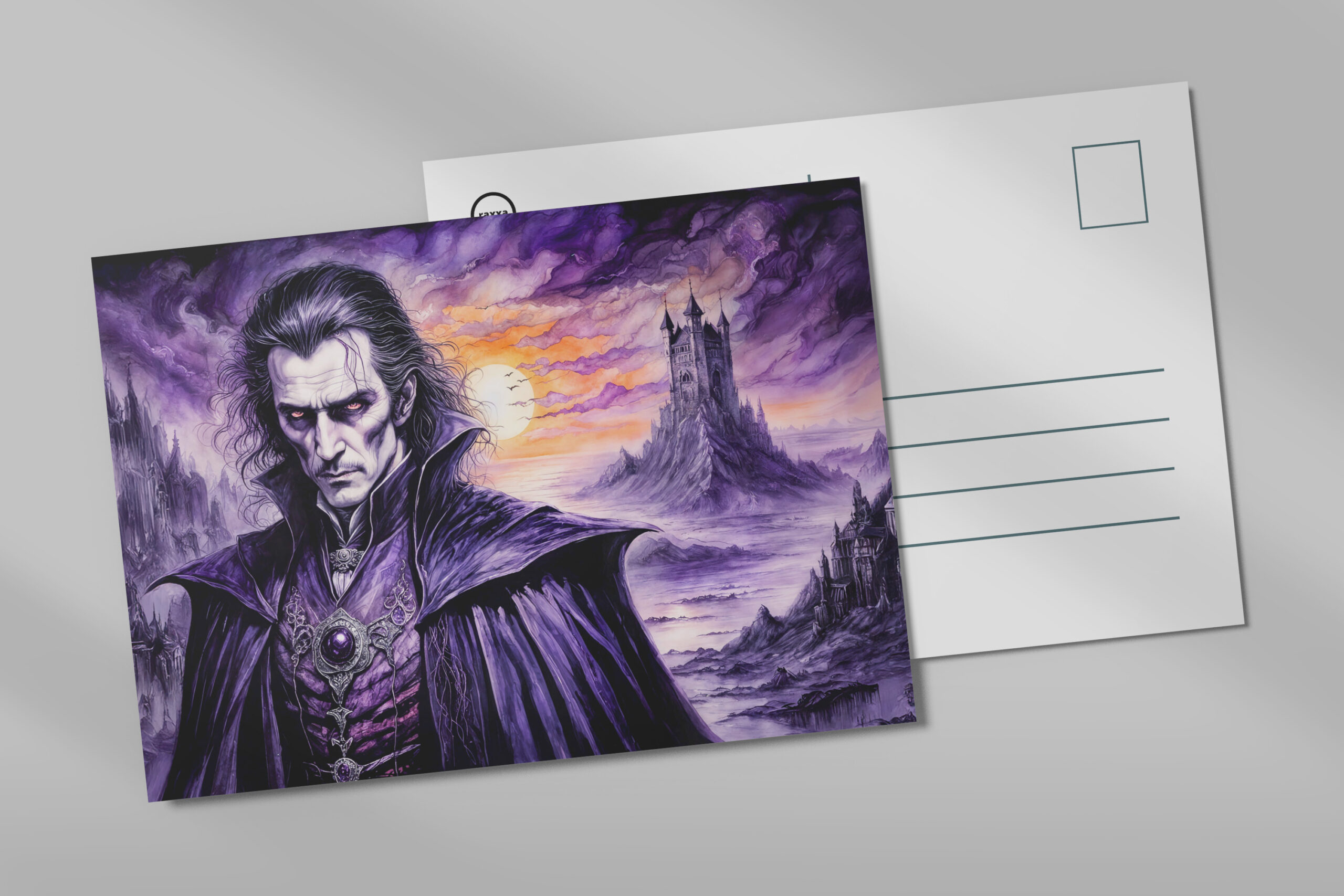 raxxa Postkarte: Vampire Warrior in Ruined City