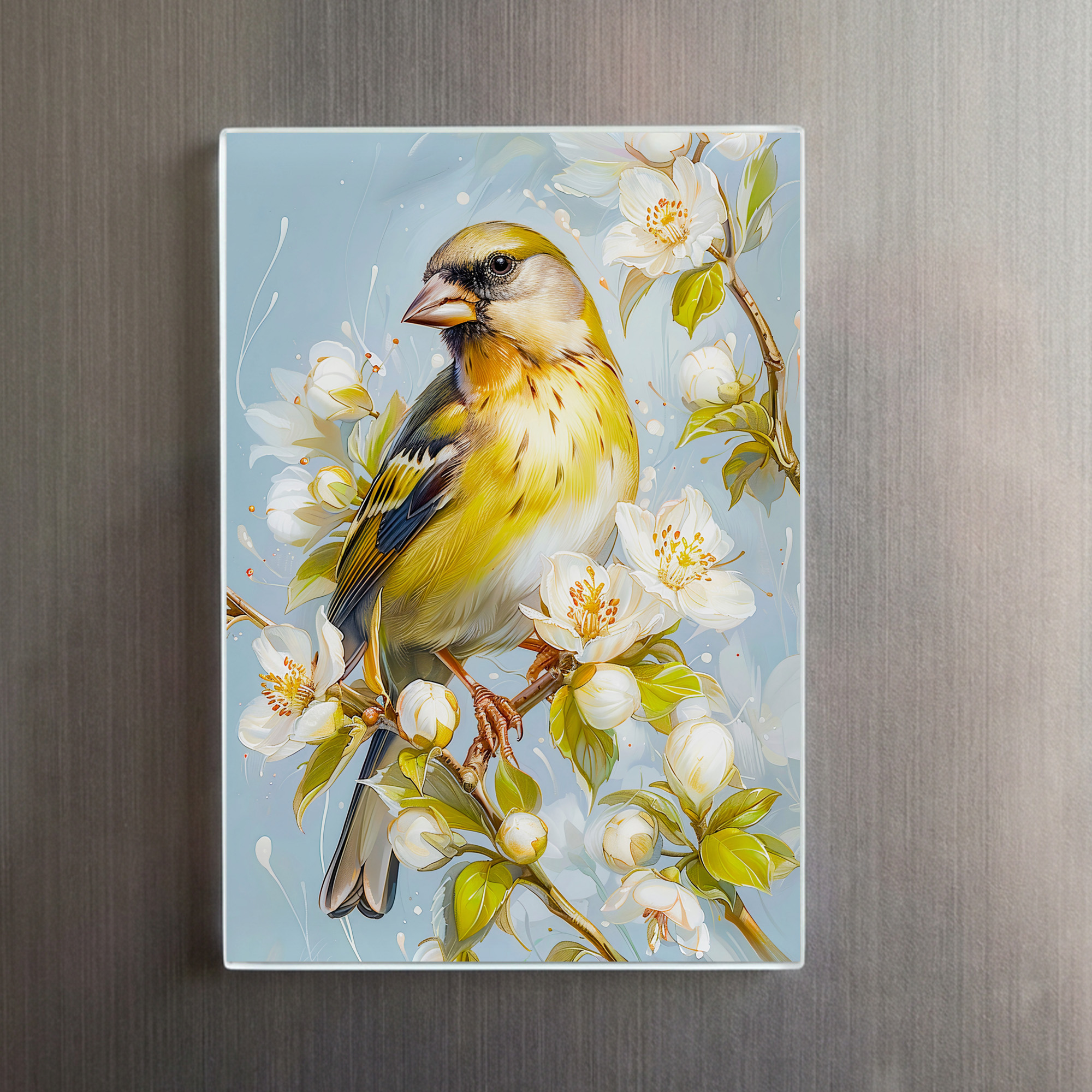 raxxa Glas-Magnet: European Greenfinch in Natures Colors - immagine 2