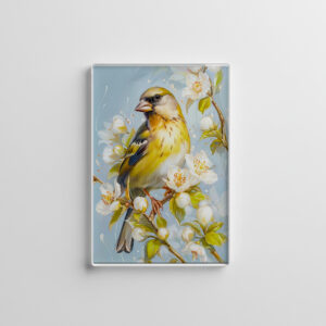 raxxa Glas-Magnet: European Greenfinch in Natures Colors