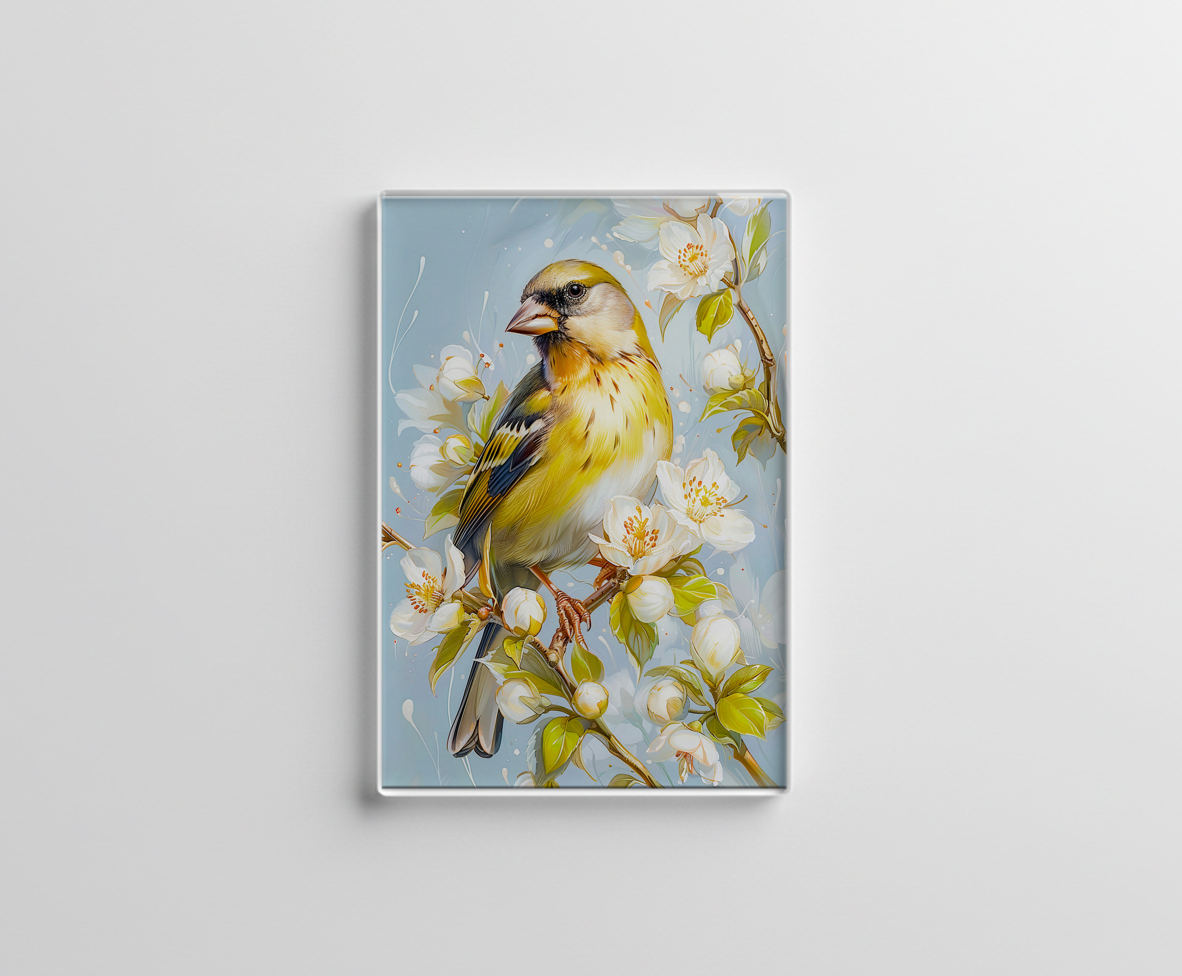 raxxa Glas-Magnet: European Greenfinch in Natures Colors