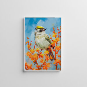 raxxa Glas-Magnet: Goldcrest in Winter Impressionist Painting