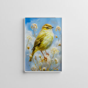 raxxa Glas-Magnet: Willow Warbler in Impressionist Brushstrokes