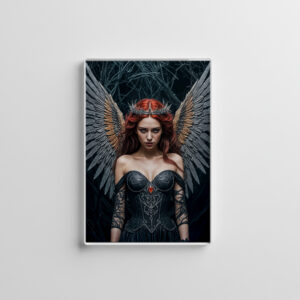 raxxa Glas-Magnet: Majestic Dark Angel with Golden Wings