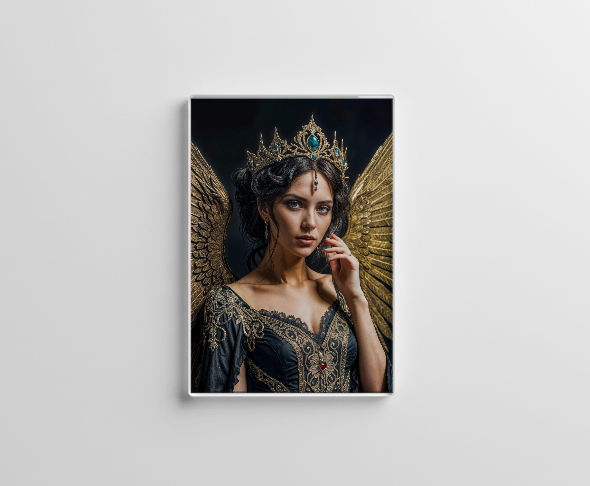 raxxa Glas-Magnet: Golden Winged Dark Angel Queen