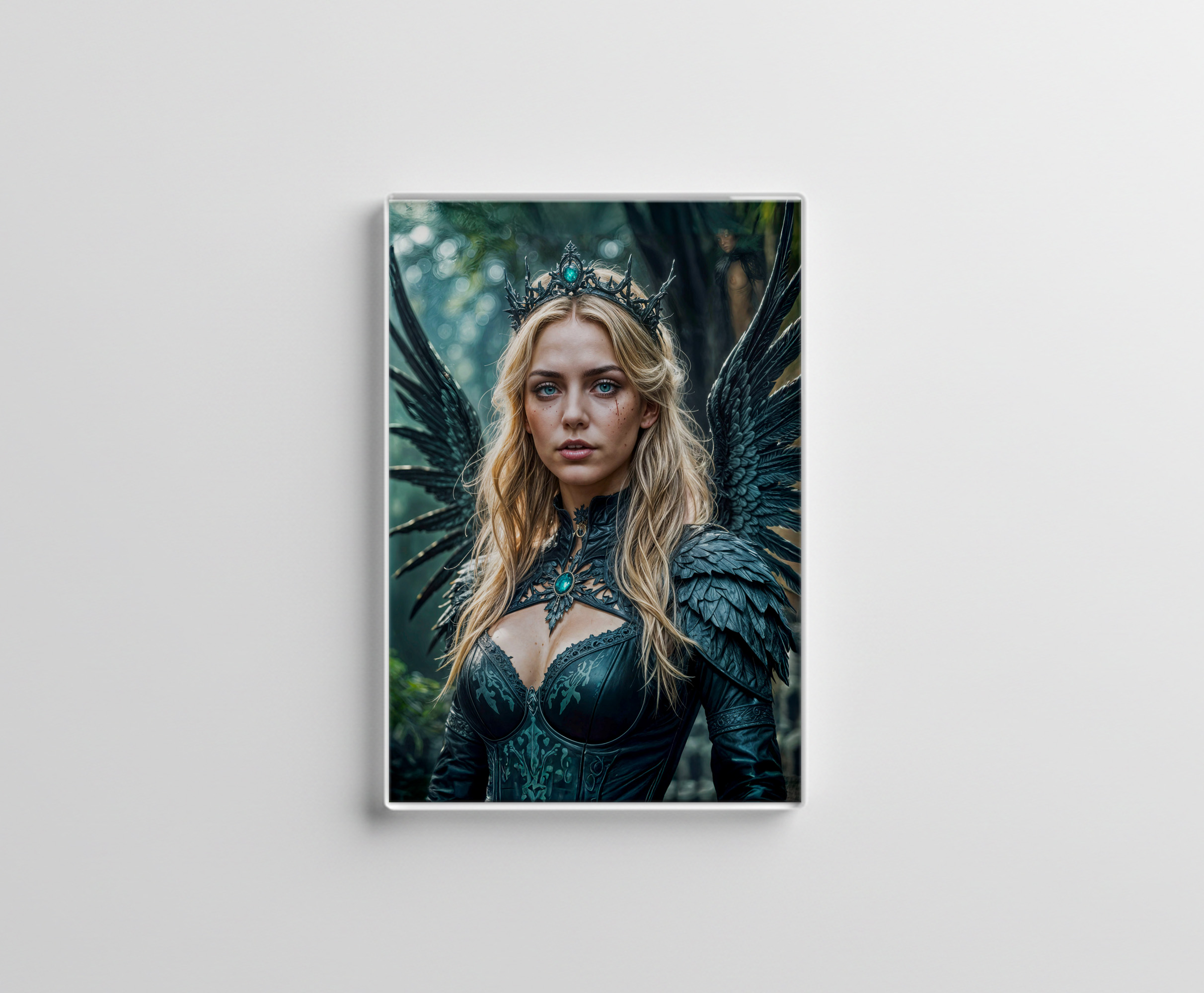 raxxa Glas-Magnet: Golden-Haired Angel with black Wings