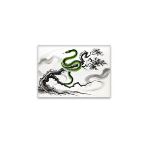raxxa Glas-Magnet: Ink painting Sinuous Snake Coiled on Tree