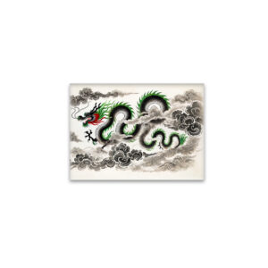 raxxa Glas-Magnet: China ink of Majestic Dragon Soaring in Clouds