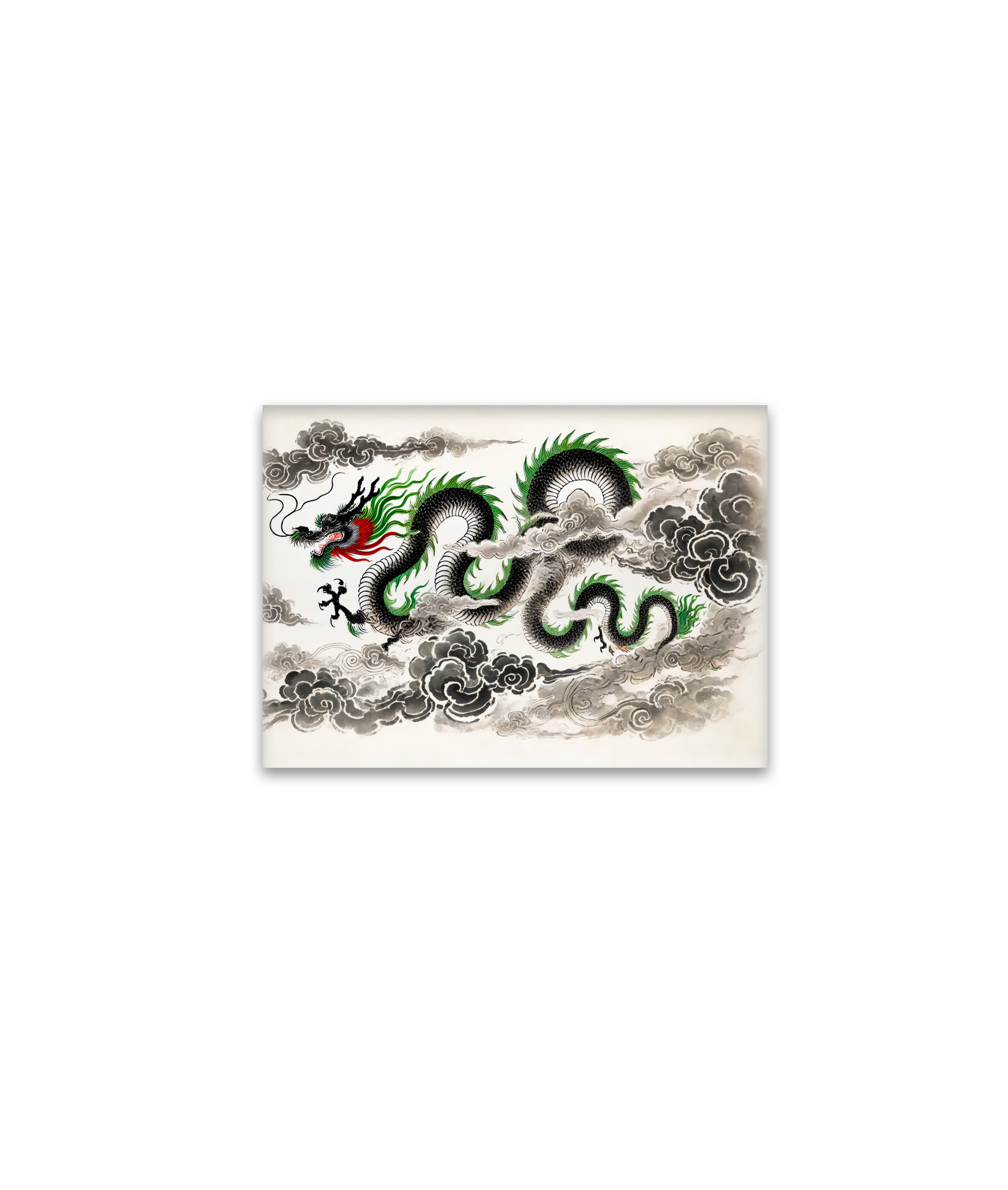 raxxa Glas-Magnet: China ink of Majestic Dragon Soaring in Clouds