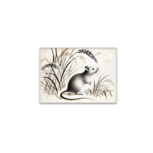 raxxa Glas-Magnet: Cunning Rat Under Rice Plant. ink zodiac