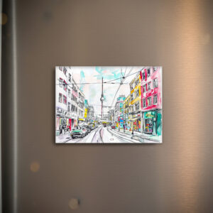 raxxa Glas-Magnet: Watercolor Berlin Mitte TV Tower