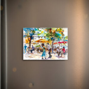 raxxa Glas-Magnet: Watercolor Berlin Mitte Summer Dance Evening