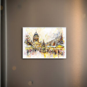 raxxa Glas-Magnet: Watercolor Berlin Christmas Market