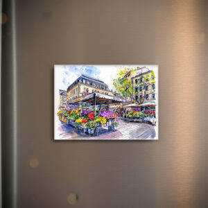 raxxa Glas-Magnet: Watercolor Berlin Market Summer Flowers