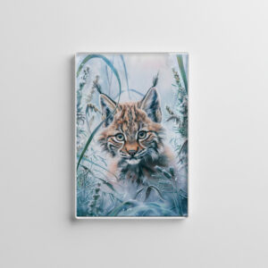raxxa Glas-Magnet: Little Lynx in Snowy Forest