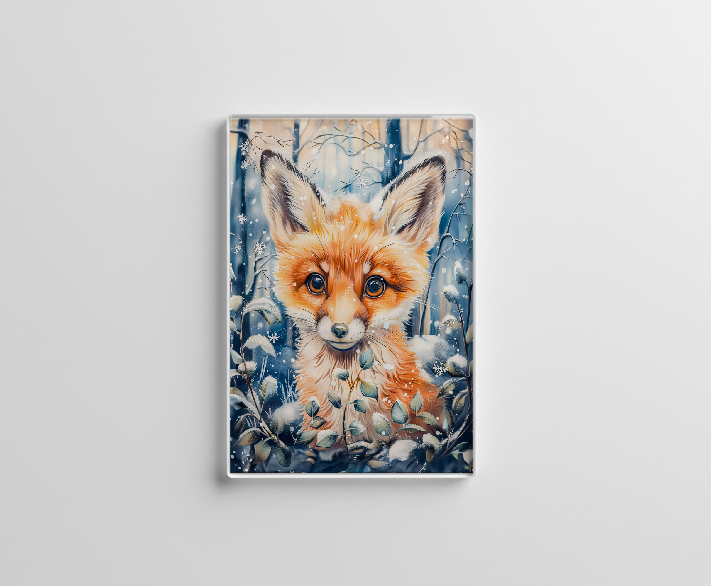 raxxa Glas-Magnet: Little Fox in Winter Herbs
