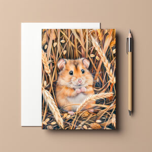 raxxa Postkarte: Field Hamster in Golden Grain