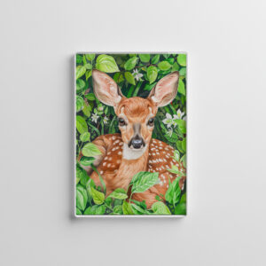 raxxa Glas-Magnet: Little Deer in Lush Meadow