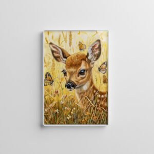 raxxa Glas-Magnet: Little Deer in Insect-Rich Meadow