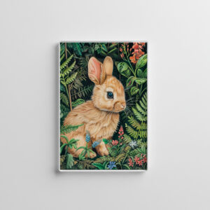raxxa Glas-Magnet: Hare Among Forest Ferns