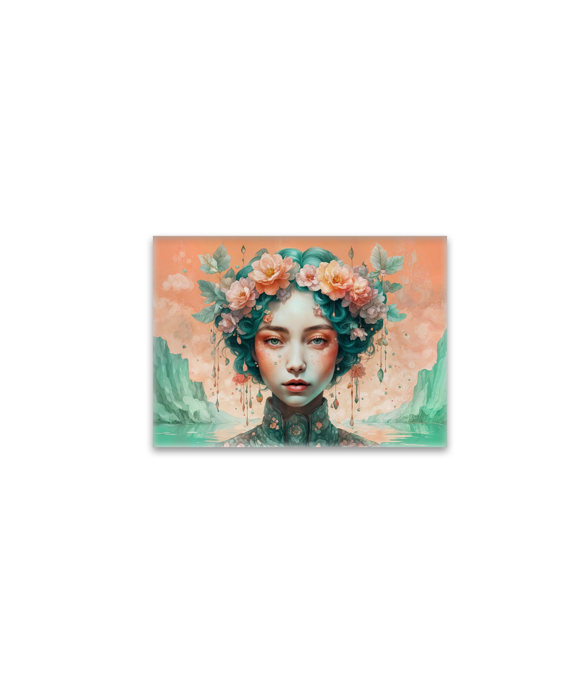 raxxa Glas-Magnet: Golden Flower Fairy with Sparkling Eyes