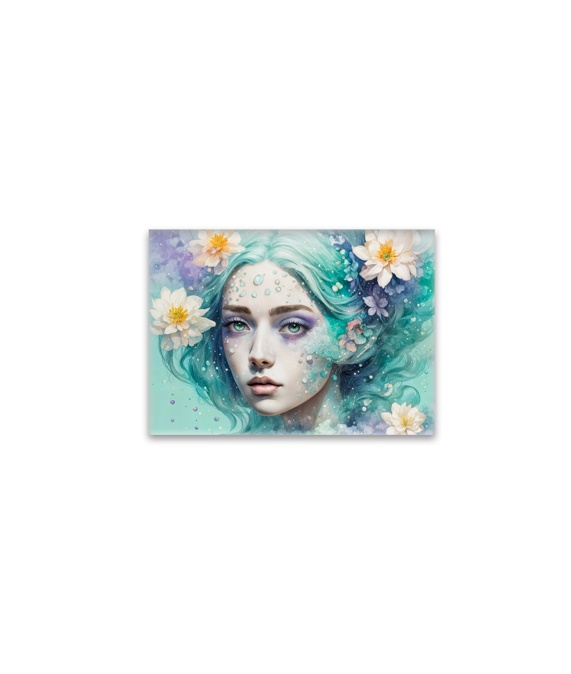 raxxa Glas-Magnet: Water Nymph with Lotus Flowers