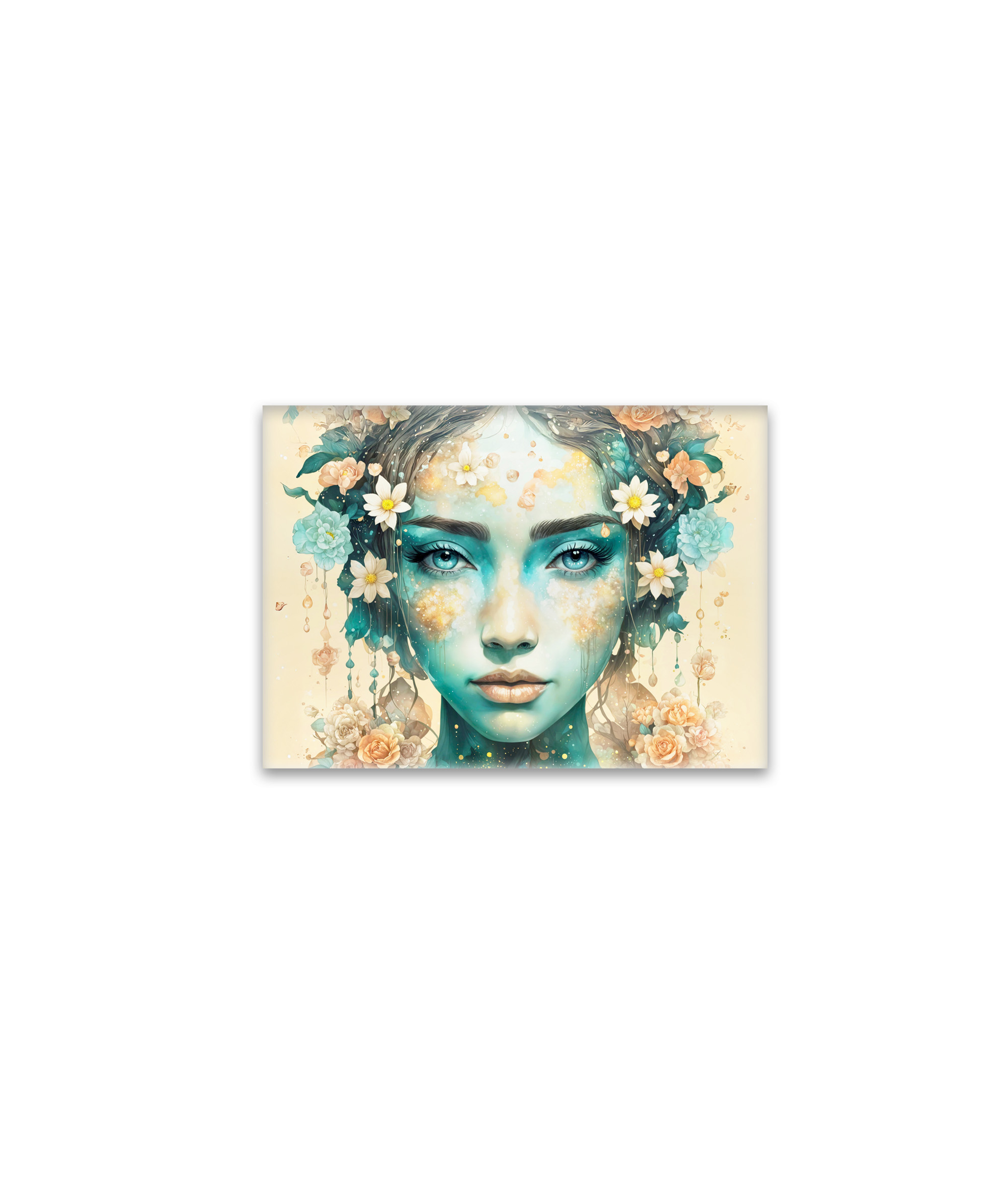 raxxa Glas-Magnet: Golden Flower Fairy with Sparkling Eyes