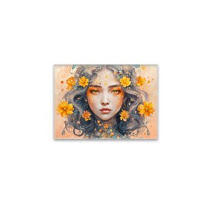 raxxa Glas-Magnet: Golden Flower Fairy with Sparkling Eyes