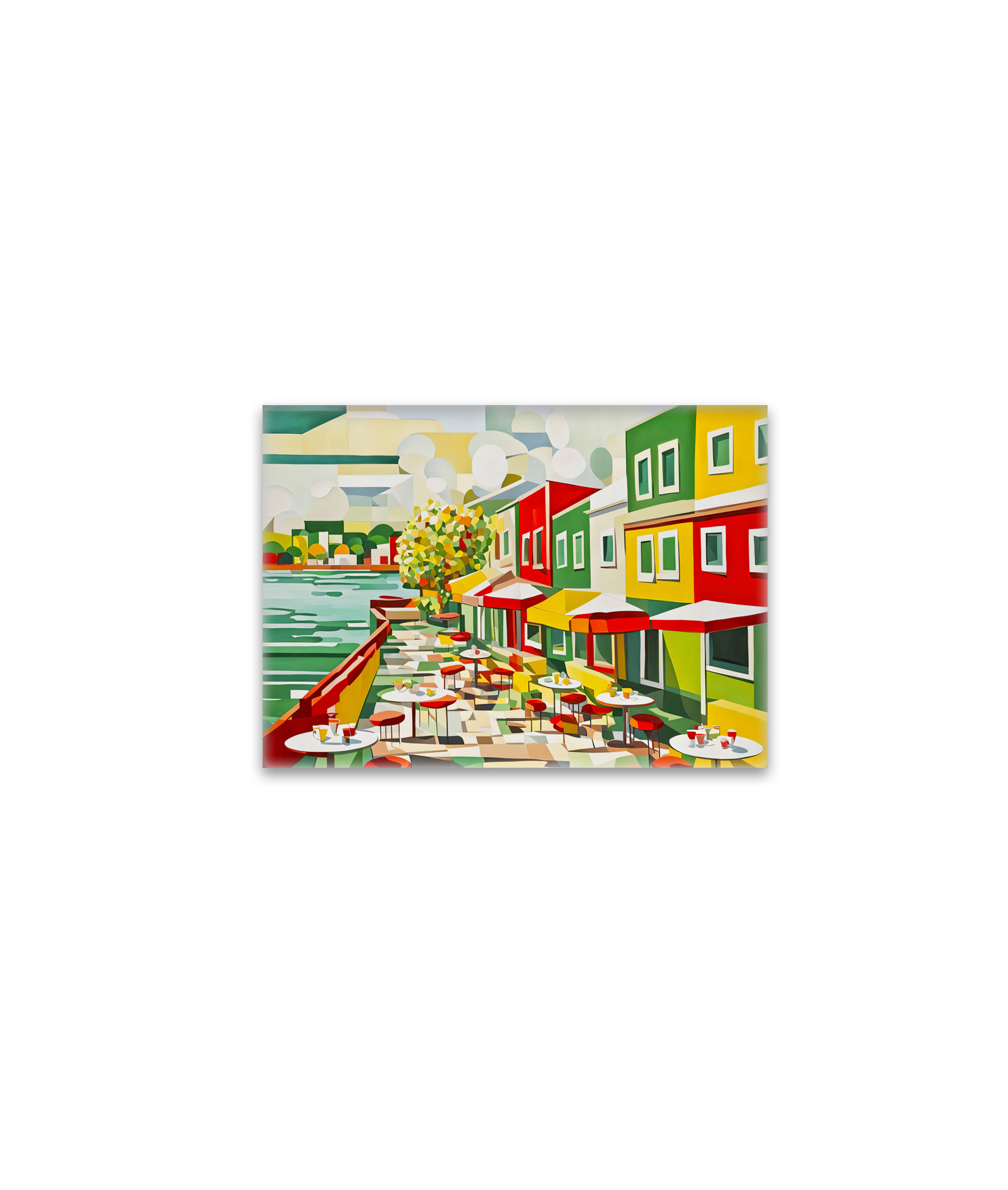 raxxa Glas-Magnet: Cubist Café by the Waterfront