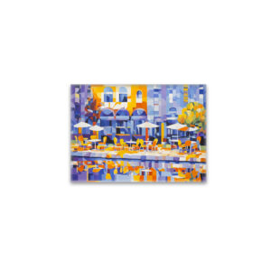 raxxa Glas-Magnet: Cubist Street Café with Arches