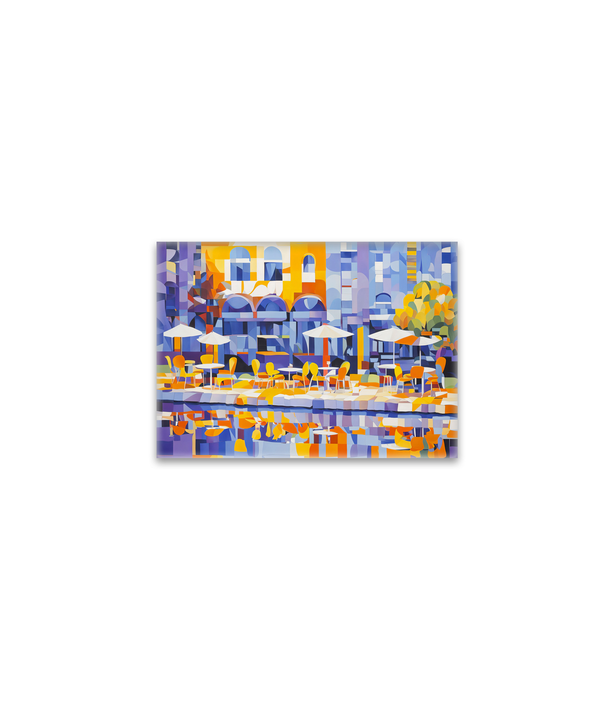 raxxa Glas-Magnet: Cubist Street Café with Arches