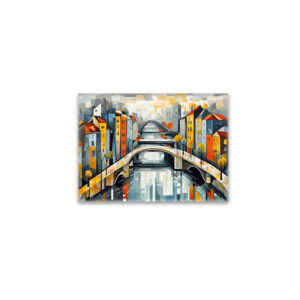 raxxa Glas-Magnet: Cubist view over City with Canal Bridges