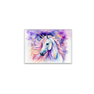 raxxa Glas-Magnet: Mystical Unicorn Walking Beneath A Shimmering Rainbow