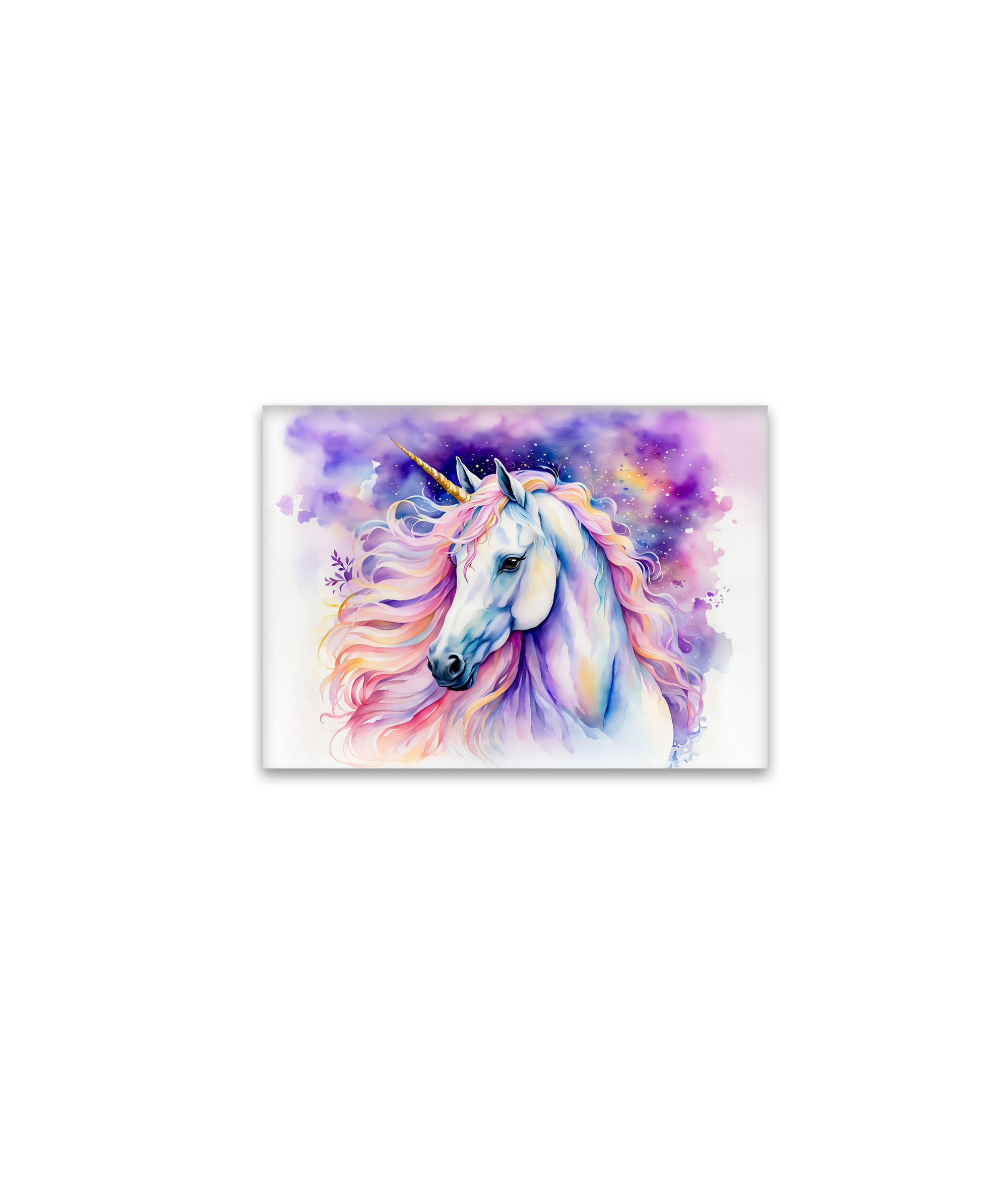 raxxa Glas-Magnet: Mystical Unicorn Walking Beneath A Shimmering Rainbow