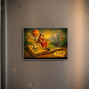 raxxa Glas-Magnet: World journey from classic travel book