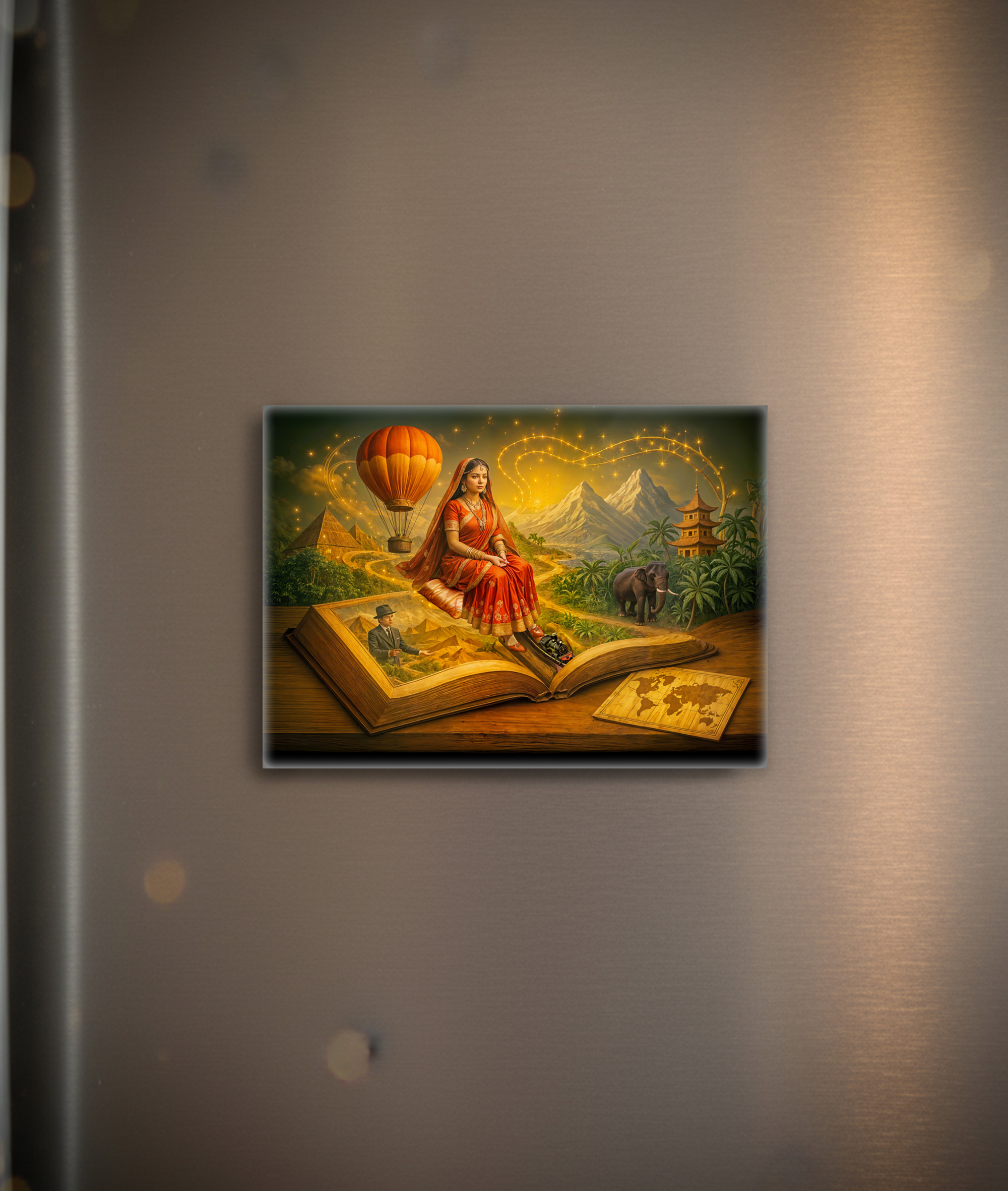 raxxa Glas-Magnet: World journey from classic travel book
