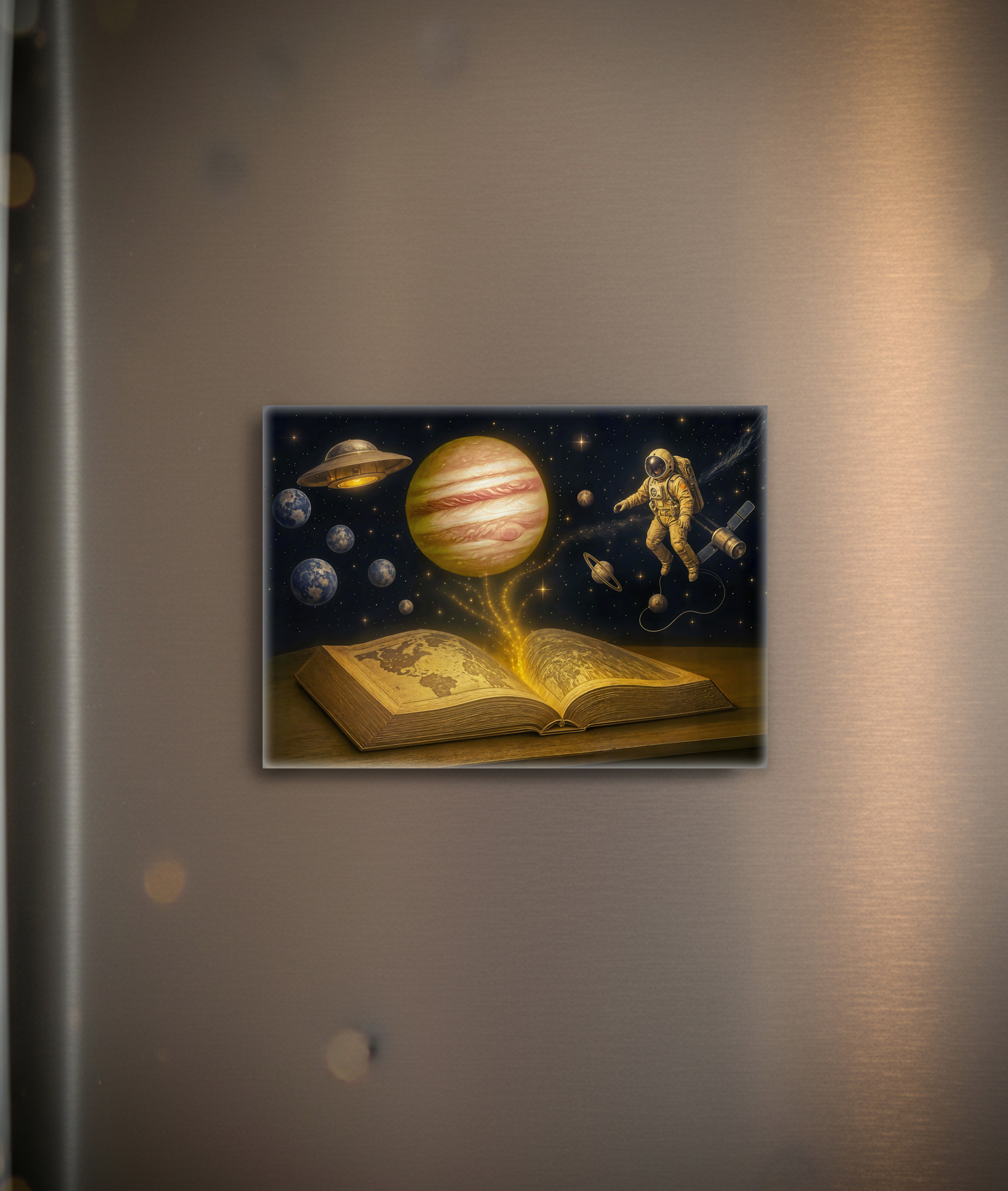 raxxa Glas-Magnet: Astronaut floats from cosmic storybook