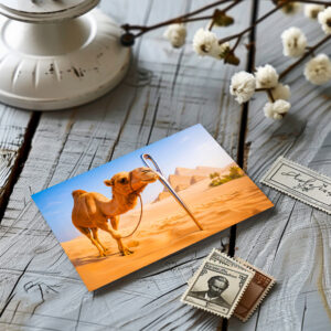 raxxa Postkarte: Camel Squeezing Through a Needle’s Eye