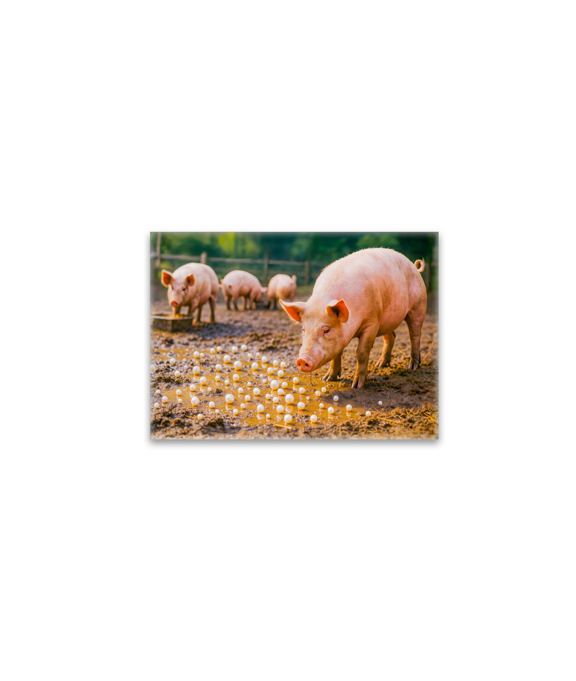 raxxa Glas-Magnet: Pearls Before Swine in Muddy Pen