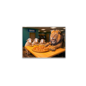 raxxa Glas-Magnet: Lion Takes Lion’s Share of the Pizza