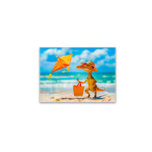 raxxa Glas-Magnet: Dino Flying Kite at Beach