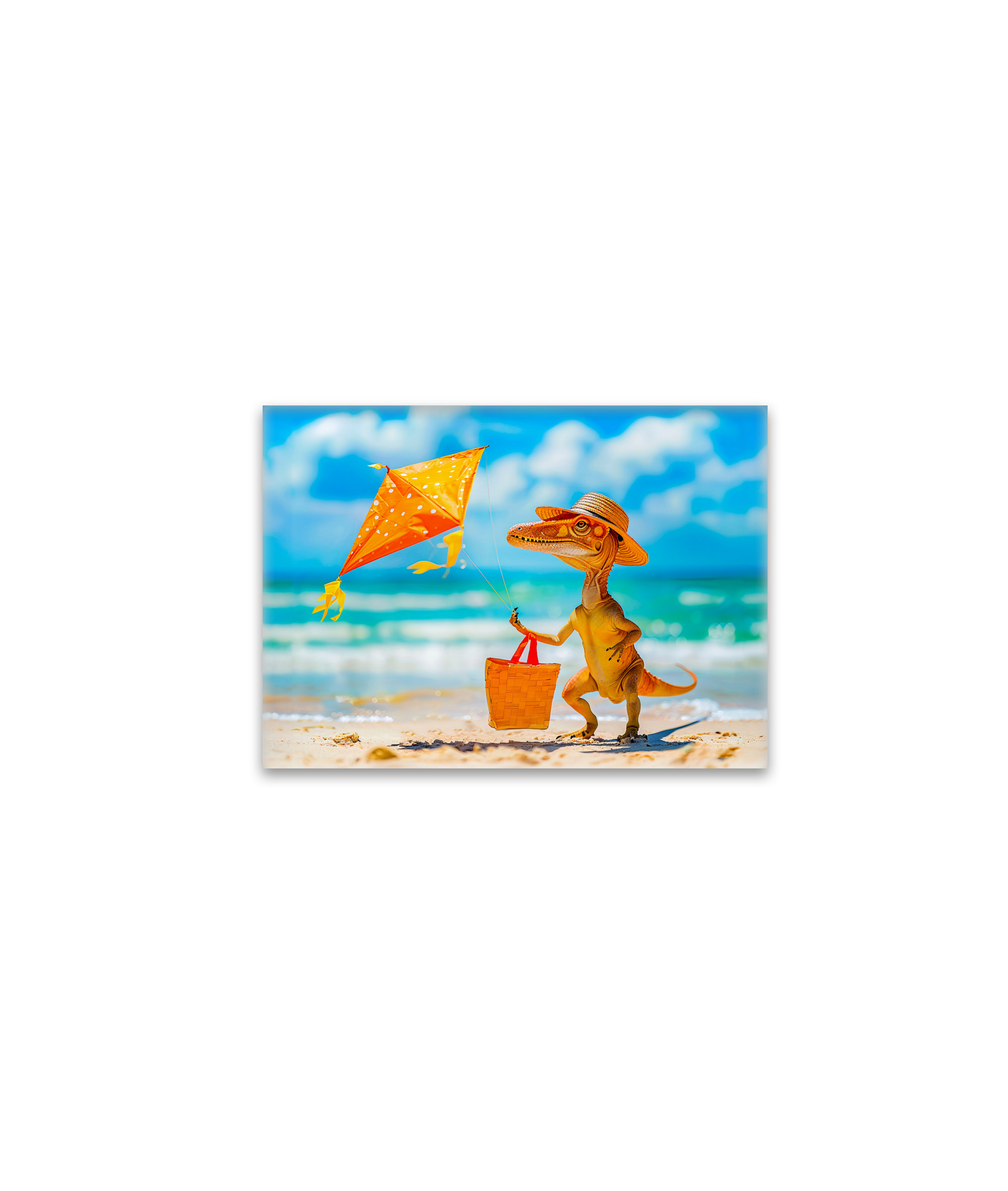 raxxa Glas-Magnet: Dino Flying Kite at Beach